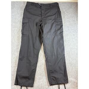 Propper Cargo Tactical Mens L Black Durable Multi Pockets Work Utility Ripstop